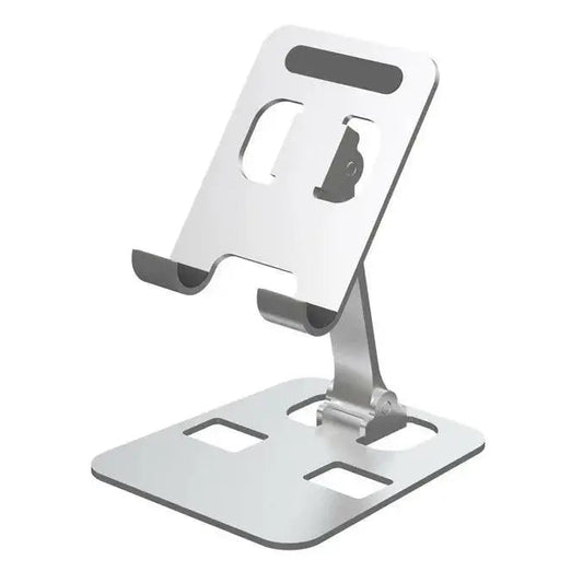 Universal Aluminum Alloy Foldable Desk Phone and Tablet Holder Stand - Sliver
