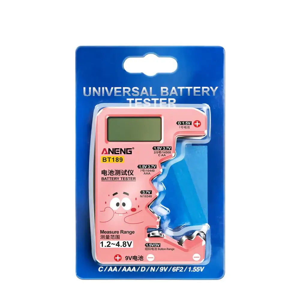 Universal Battery Tester for AA/AAA/C/D/9V/1.5V/3V (2 colours available) - Pink - HBC