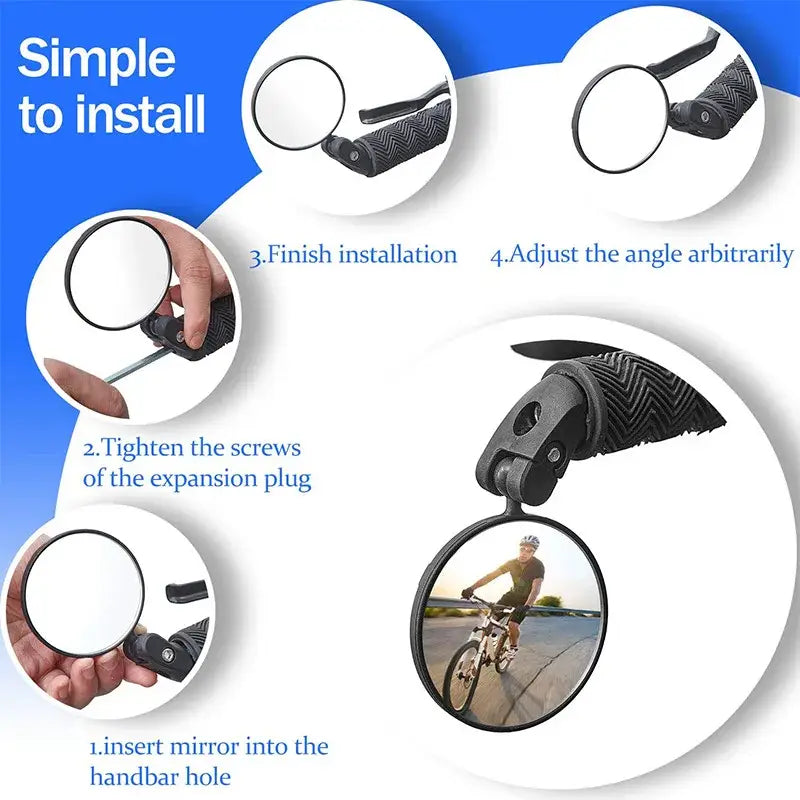 Universal Bicycle Rearview Mirror (1pc & 2pcs) - SS