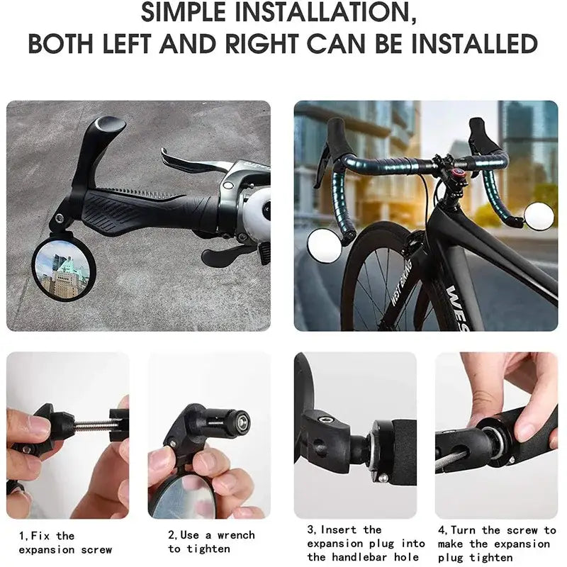 Universal Bicycle Rearview Mirror (1pc & 2pcs) - SS