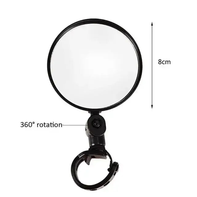 Universal Bicycle Rearview Mirror Convex - 8 cm / Bike Rear View Mirrors - SS