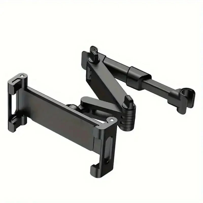 Universal Car Headrest Tablet & Phone Holder Mount (Black & Red) - Black - HBC