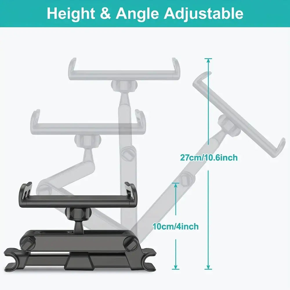 Universal Car Headrest Tablet & Phone Holder Mount (Black & Red) - HBC