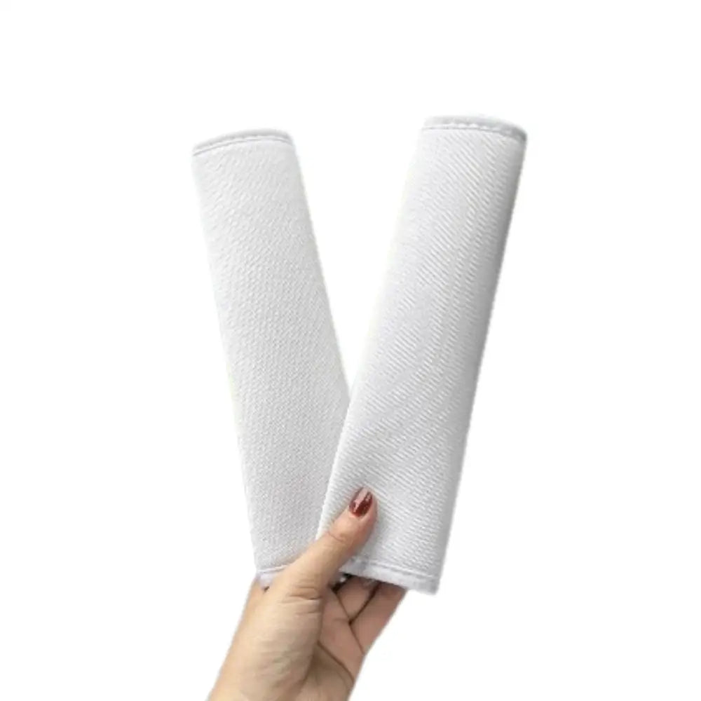 Universal Car Seat Belt Shoulder Pads (2PCS) - 2PCS-Ice Silk White - HBC