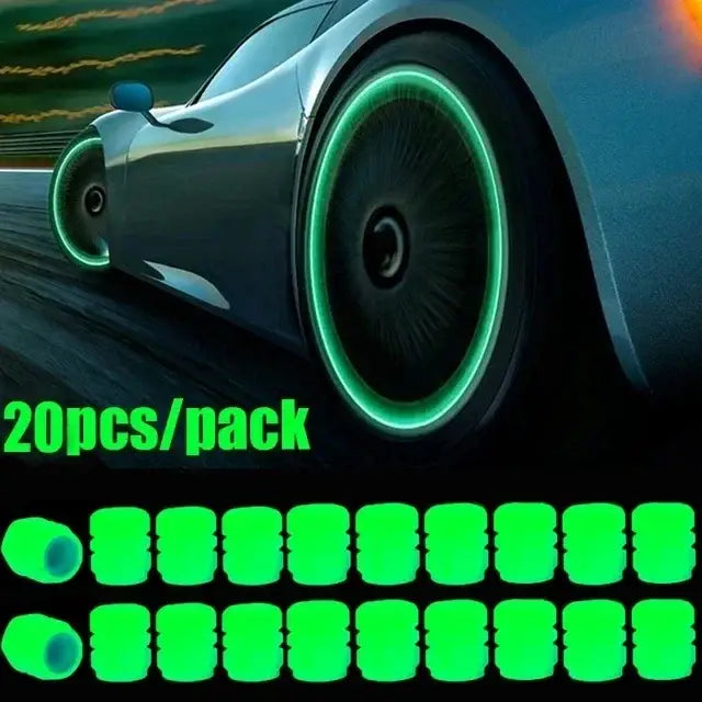 Universal Car Tire Valve Stem Caps (1–50pcs) - 20pcs Green - HBC