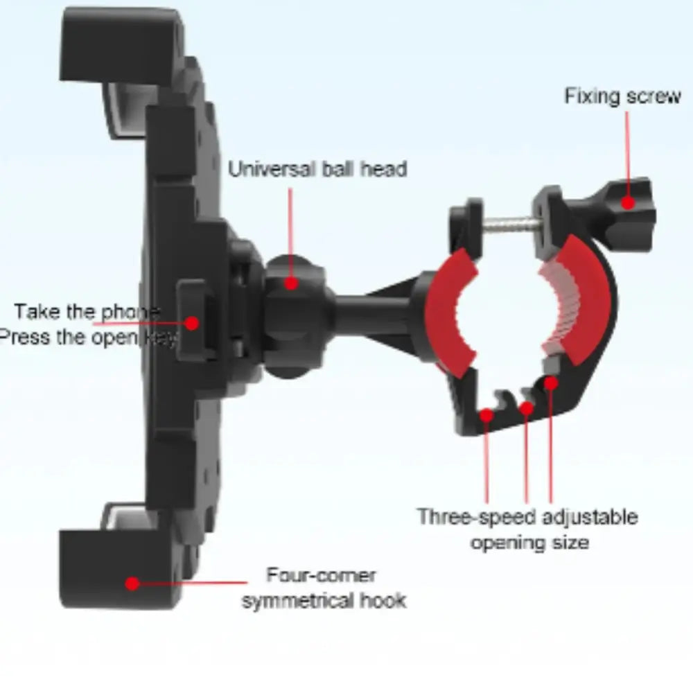 Universal Large Phone Holder for Bike Motorcycle and Scooters - HBC
