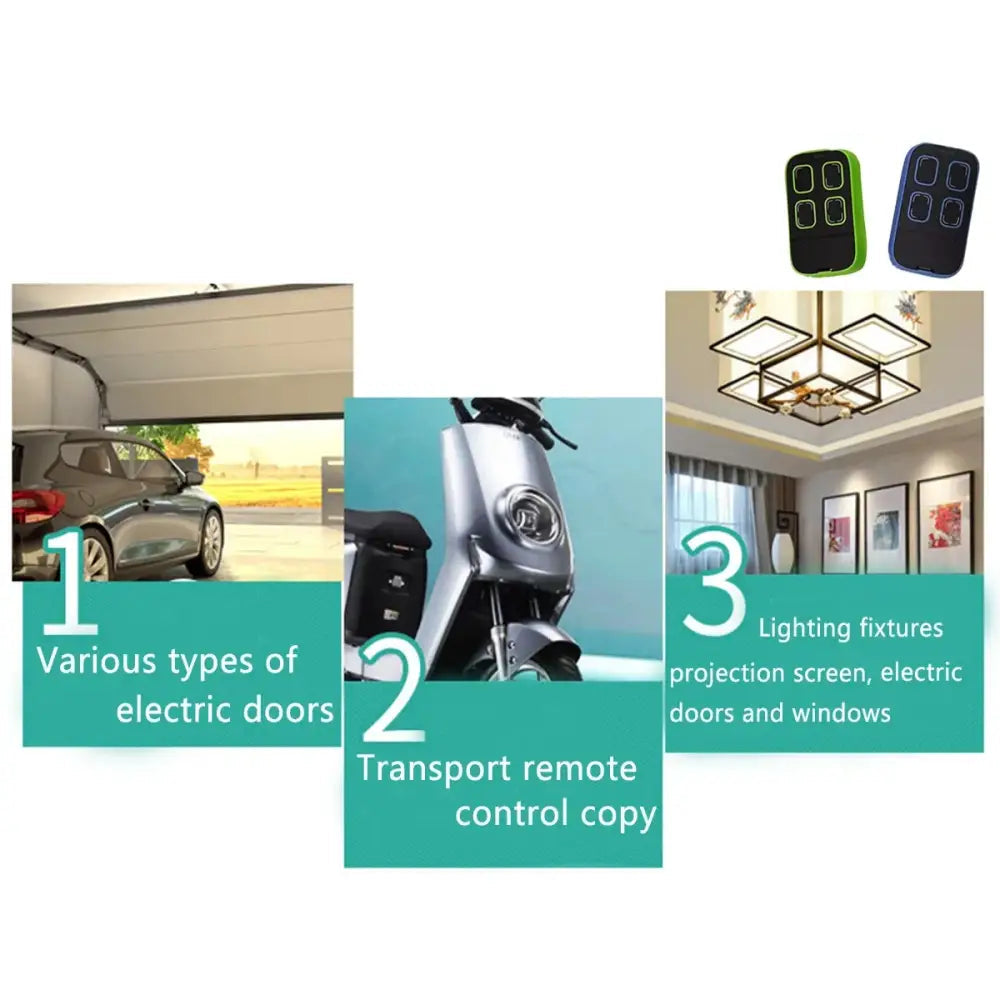 Universal Multi-frequency Garage Door Remote Controle 280-868MHz 433MHz 315MHz 390MHz Compatible with Gates CE Certified