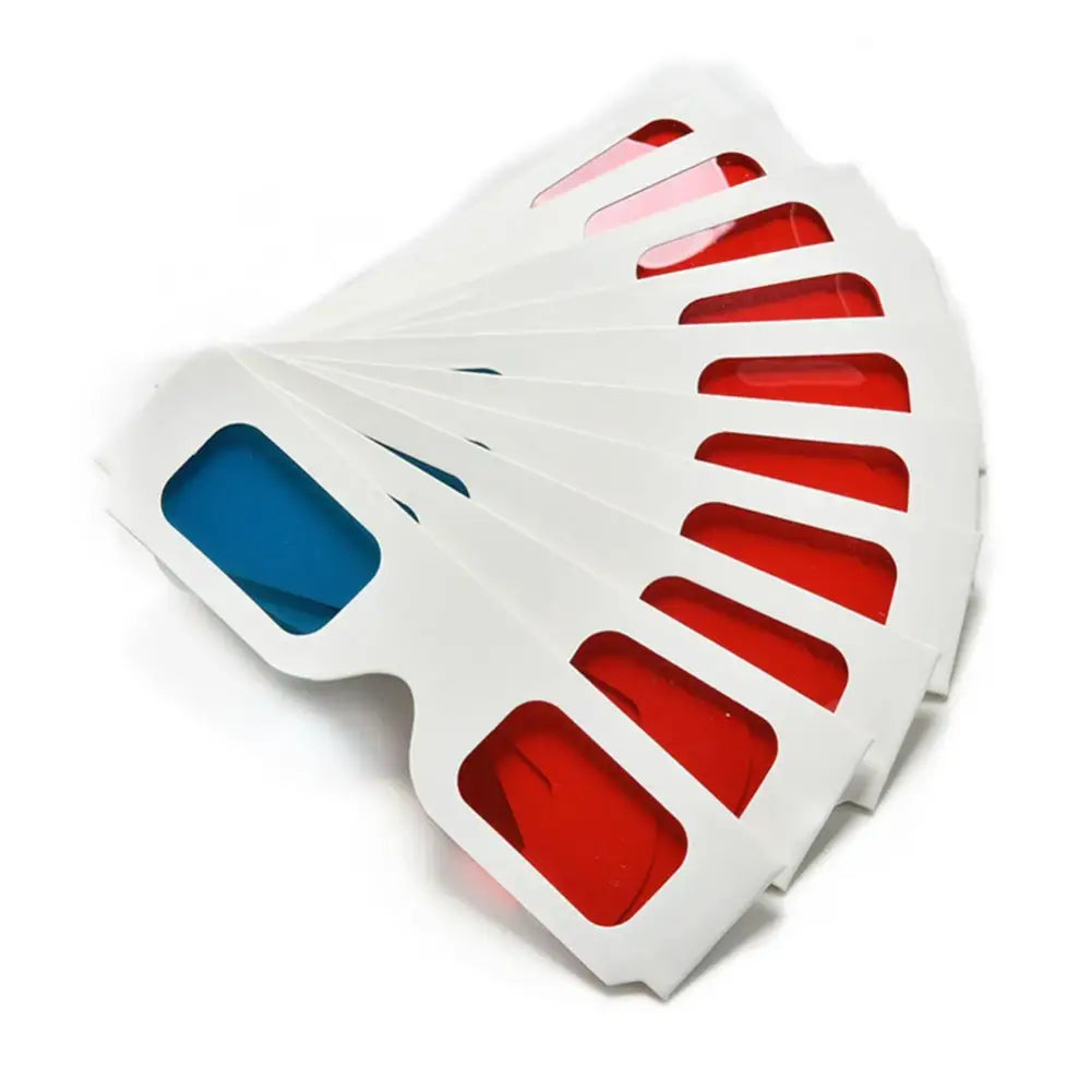 Universal Paper 3D Glasses (Red/Blue) – Pack of 10 - 10pcs / 3D Glasses - 9eight5