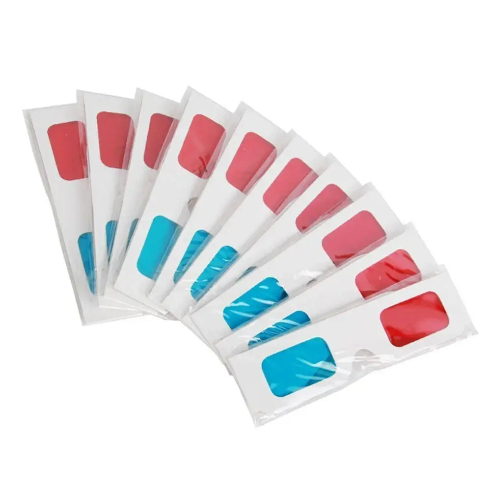Universal Paper 3D Glasses (Red/Blue) – Pack of 10 - 10pcs / 3D Glasses - 9eight5