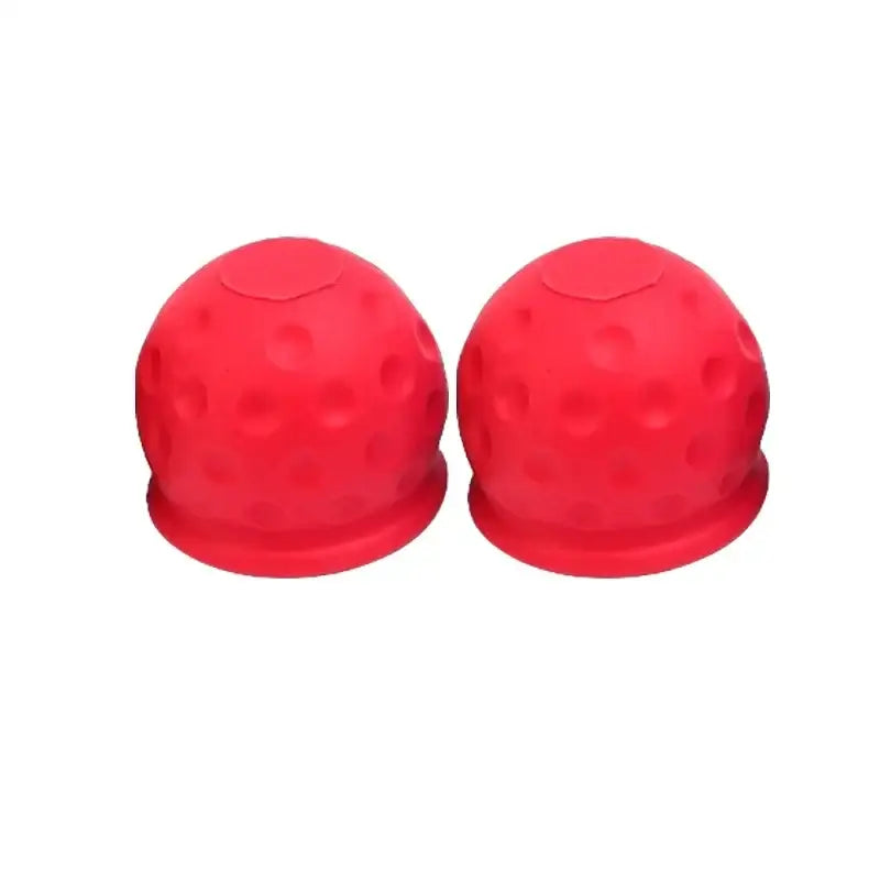 Universal Tow Bar Ball Cover Cap (1/2pcs) - 2x Red - HBC
