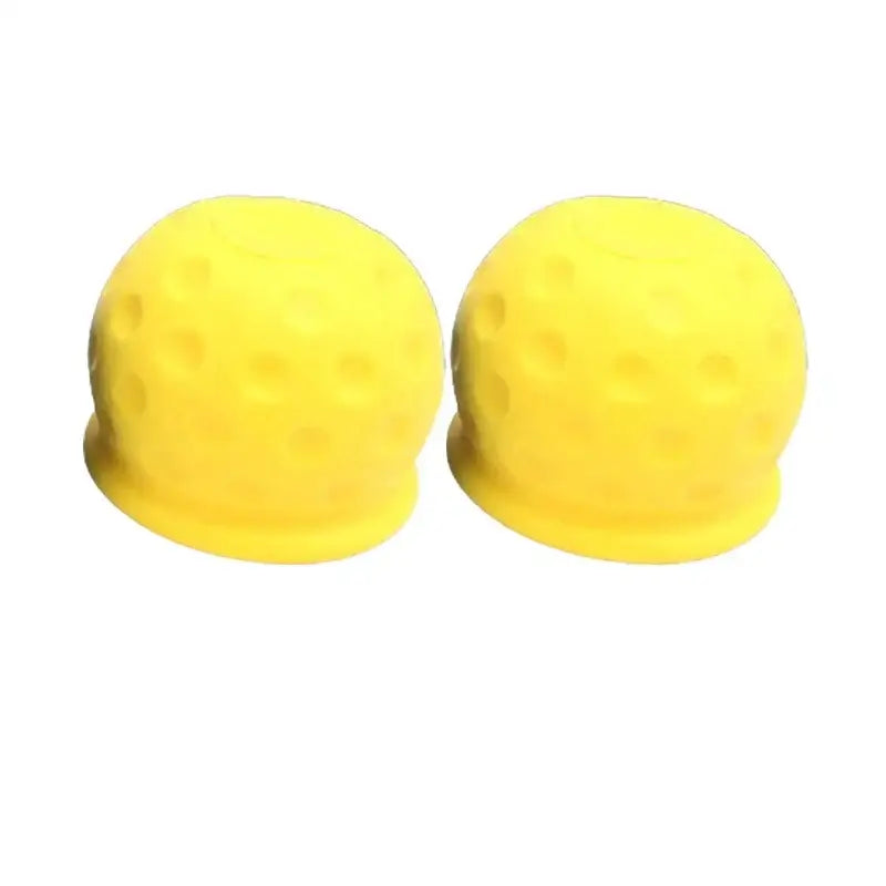 Universal Tow Bar Ball Cover Cap (1/2pcs) - 2x Yellow - HBC