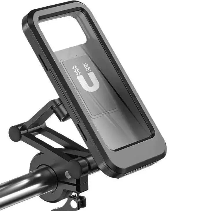 Universal Waterproof Motorcycle and Bicycle Mobile Phone Holder with Magnetic 360° Swivel and Adjustable Features
