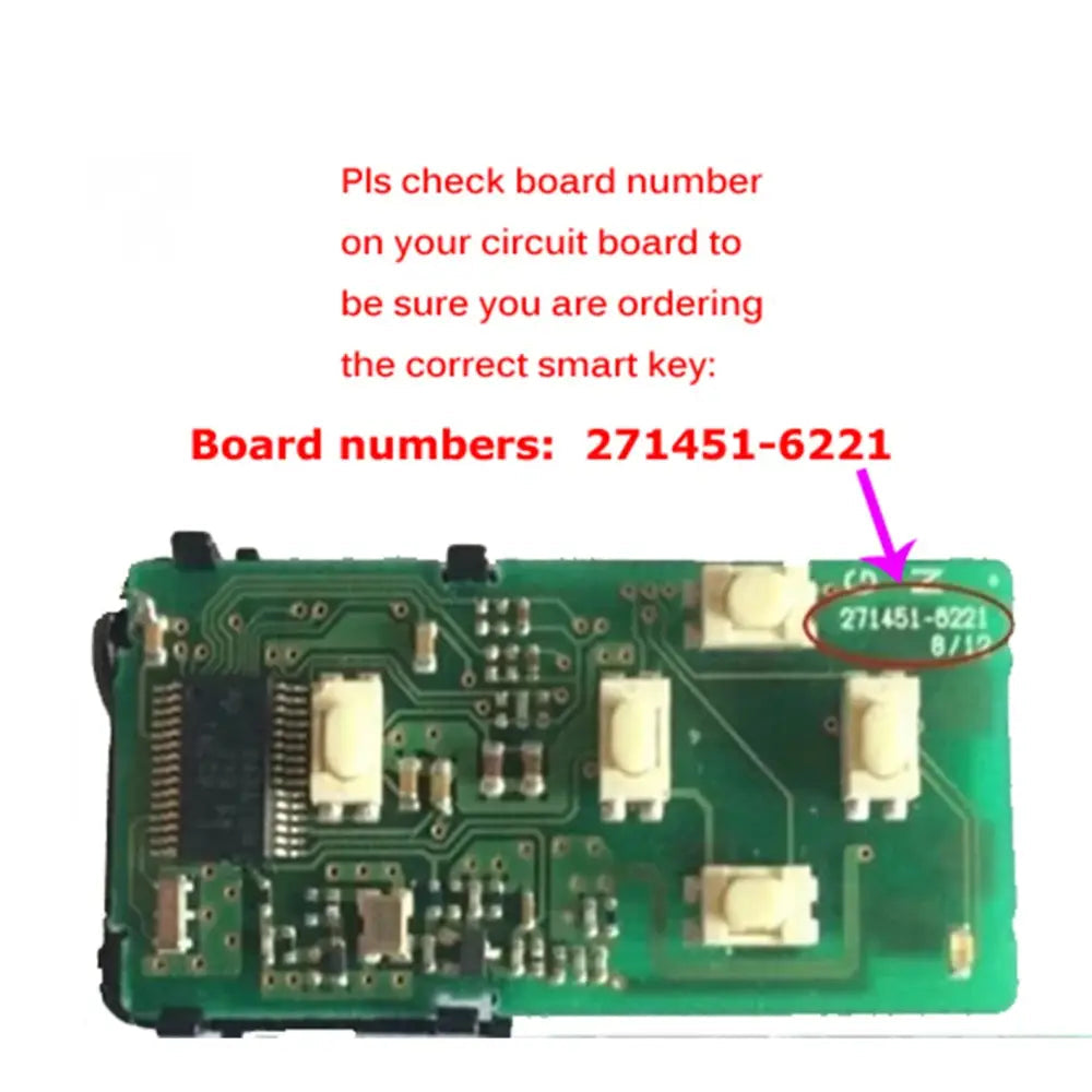 Upgrade Replacement Smart Remote Key for Toyota Alphard Vellfire Previa Voxy Noah 2005-2014 Board NO:271451-6221