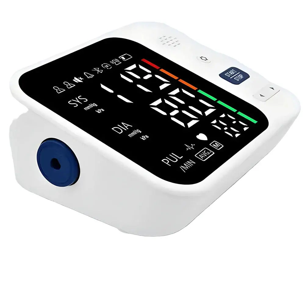 Upper Arm Automatic Blood Pressure Monitor – Digital Sphygmomanometer - White / Blood Pressure Monitor - HBC