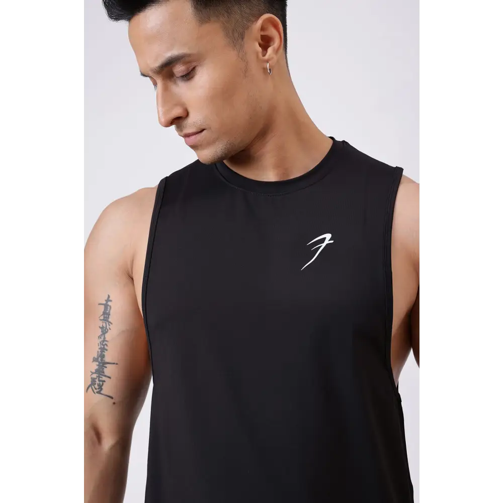 Urban Deep Arm Tank Black - Vest