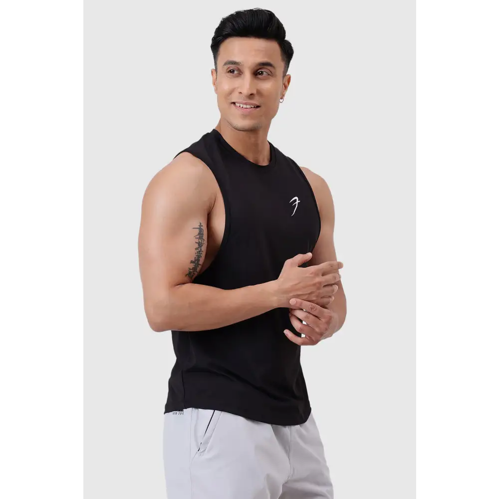 Urban Deep Arm Tank Black - Vest