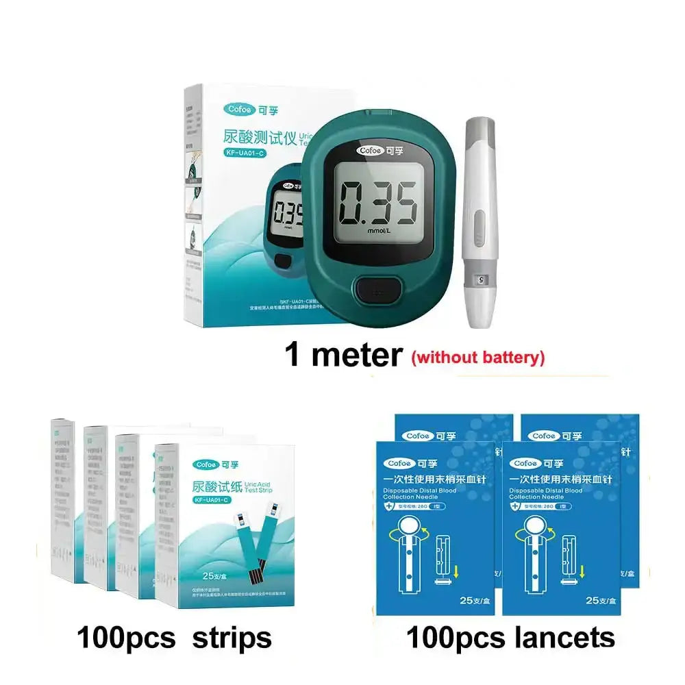 Uric Acid Monitor – Home & Medical Use - 100 uric acid sets / Uric Acid Monitor - HBC