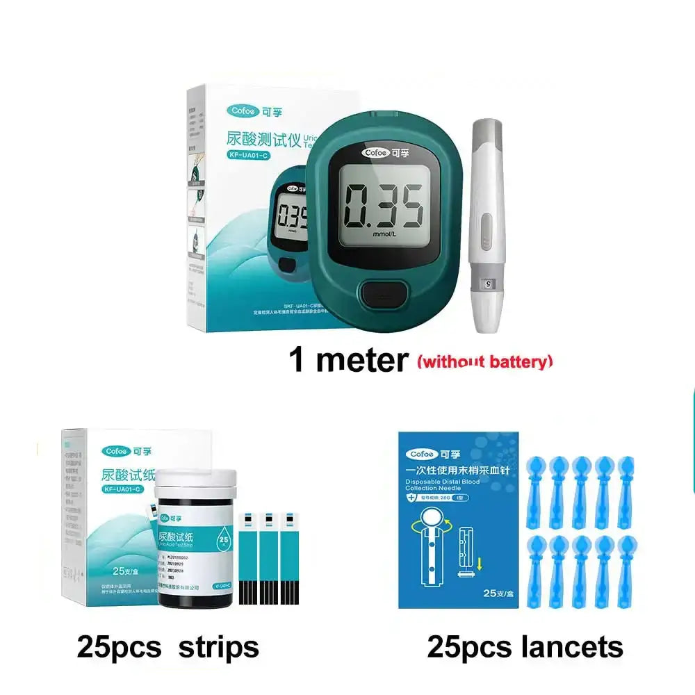 Uric Acid Monitor – Home & Medical Use - 25 uric acid sets / Uric Acid Monitor - HBC