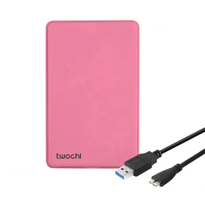 USB 3.0 External Hard Drive HDD for PC Mac Xbox & PS4 (80GB to 2TB) (5 colours available) - Pink / 2TB - TWS