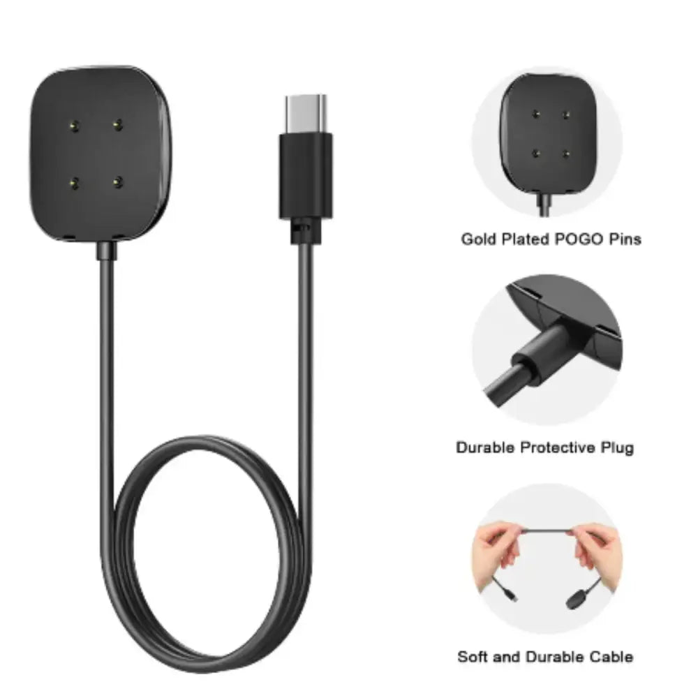 USB-C Charger Dock for Fitbit Versa 3/4 & Sense 1/2