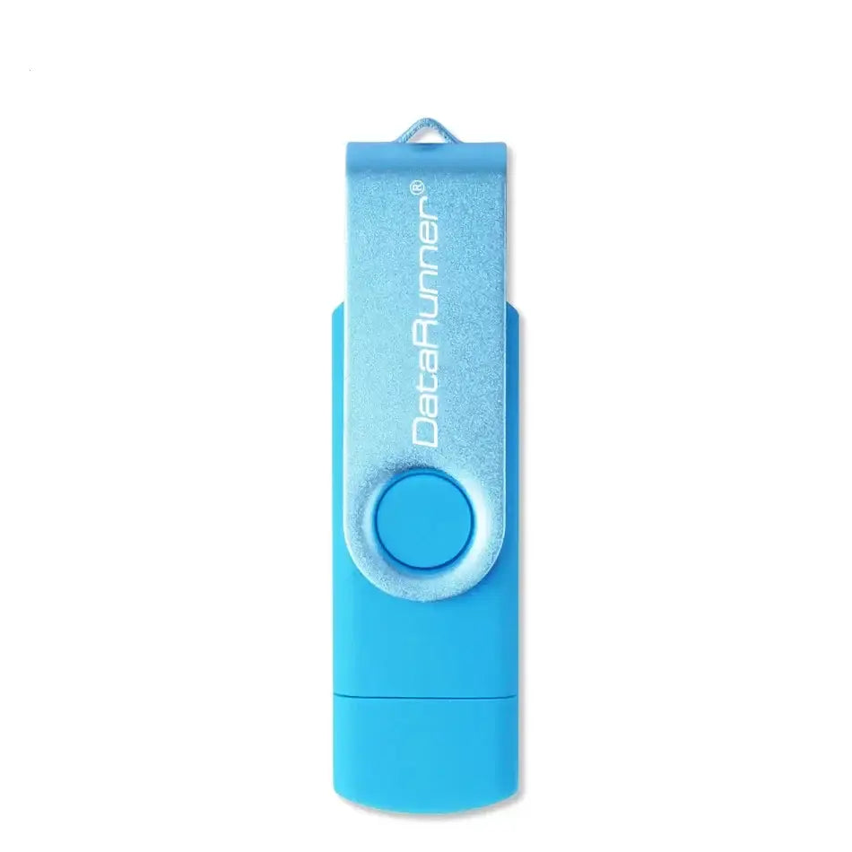 USB Flash Drive (8GB–128GB) for Android & PC - Light Blue / 128GB - TWS