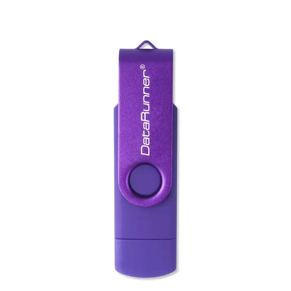 USB Flash Drive (8GB–128GB) for Android & PC - Purple / 128GB - TWS