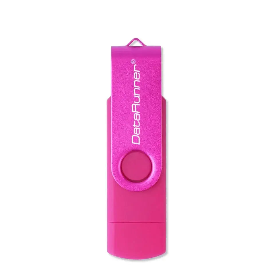 USB Flash Drive (8GB–128GB) for Android & PC - Rose Red / 128GB - TWS