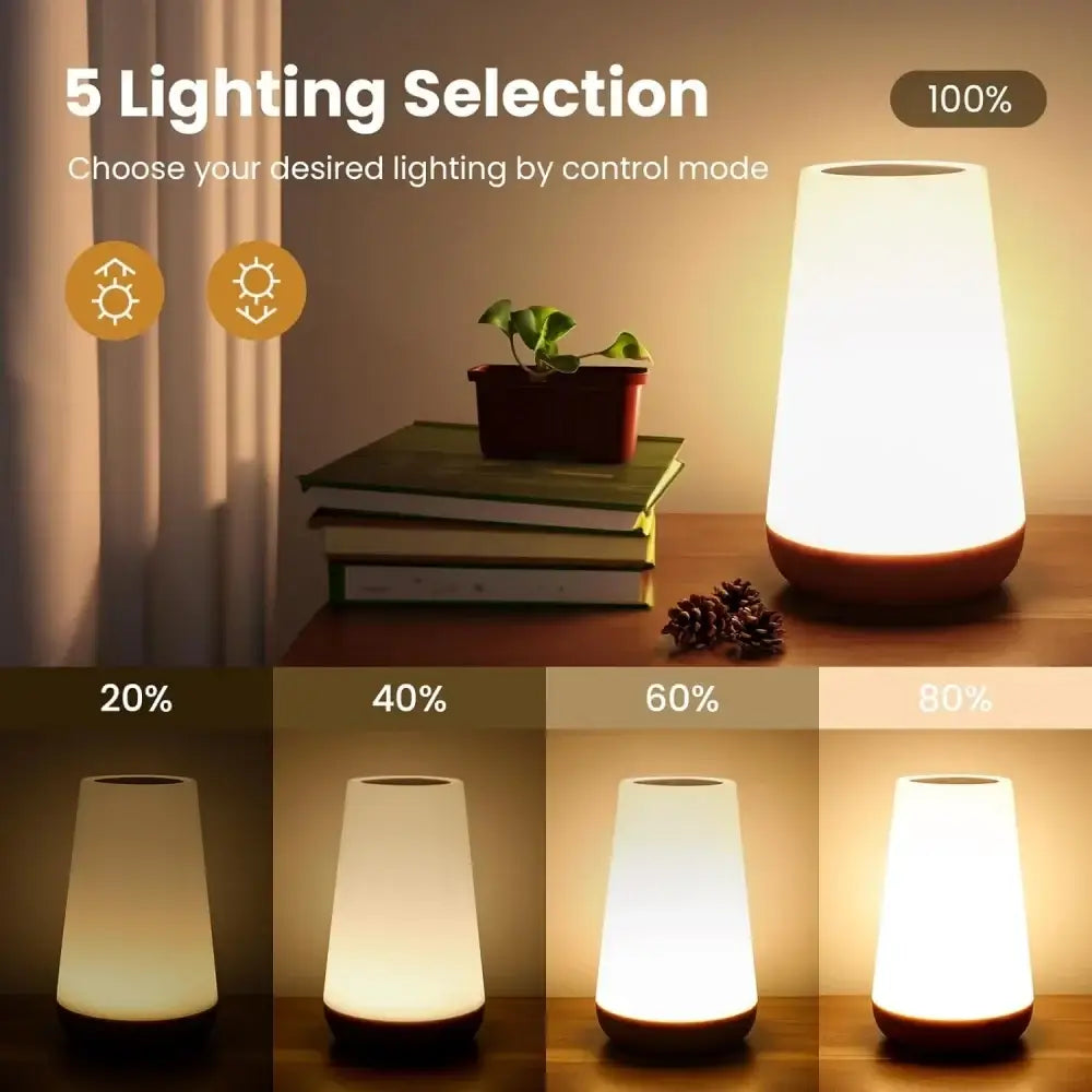Usb Rechageable Dimmable Touch Lamp Bedroom Portable Table Bedside Night Lamp 13 RGB Colors Night Lights Baby Kids