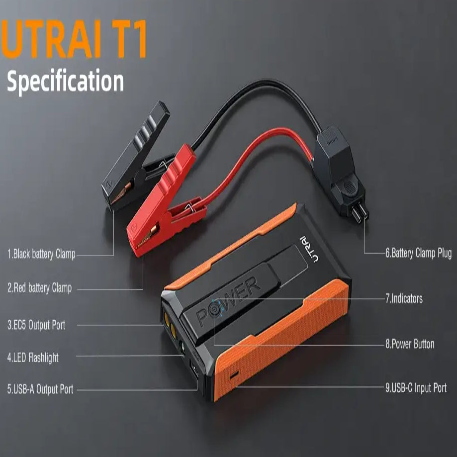 UTRAI Auto Jump Starter 1400A Portable Power Bank Car Jump Starter Battery Starter For Car Emergency Booster Starting