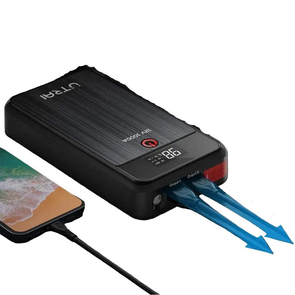 UTRAI Car Jump Starter 1000A Battery Charger 8000mAh Emergency Power Bank Booster with LED Lighting Starting Device