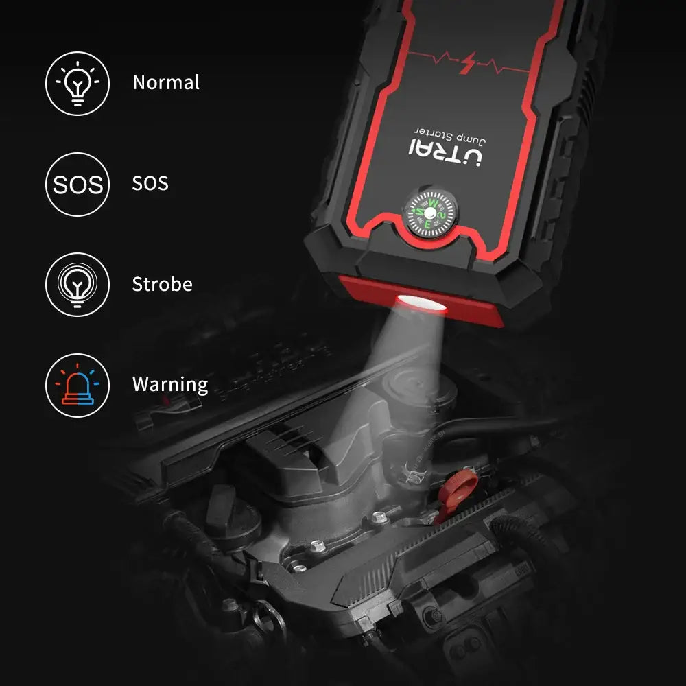 UTRAI Jump Starter Power Bank 2000A /1000A Portable Car Battery Starter For 12V Car Emergency Booster Starter Starting