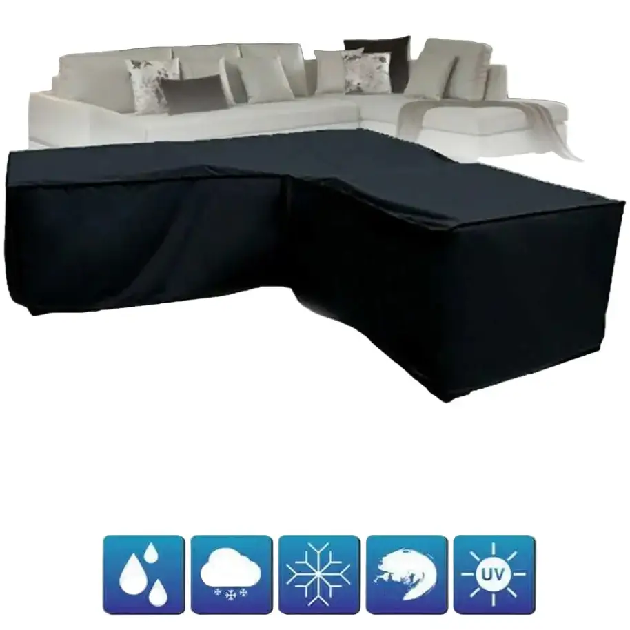 V/L-Shape Waterproof Garden Sofa Cover – Rattan Corner Furniture Protector (different sizes available) - SS