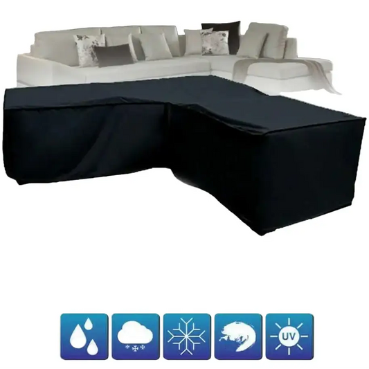 V/L-Shape Waterproof Garden Sofa Cover – Rattan Corner Furniture Protector (different sizes available) - SS