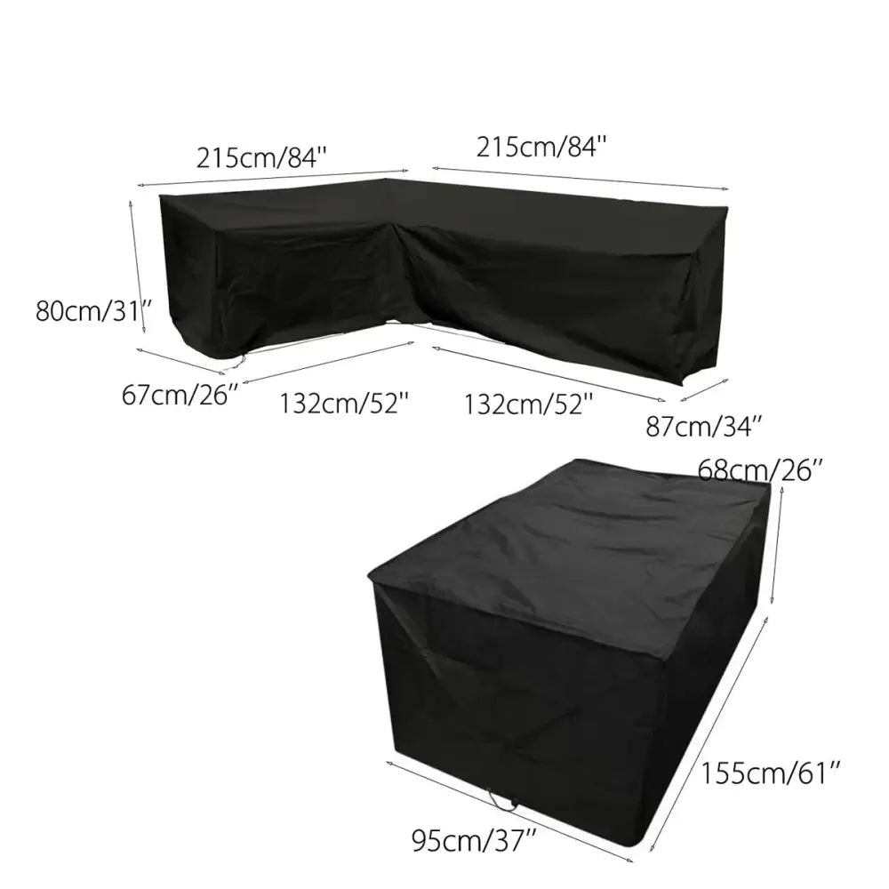V/L-Shape Waterproof Garden Sofa Cover – Rattan Corner Furniture Protector (different sizes available) - SS