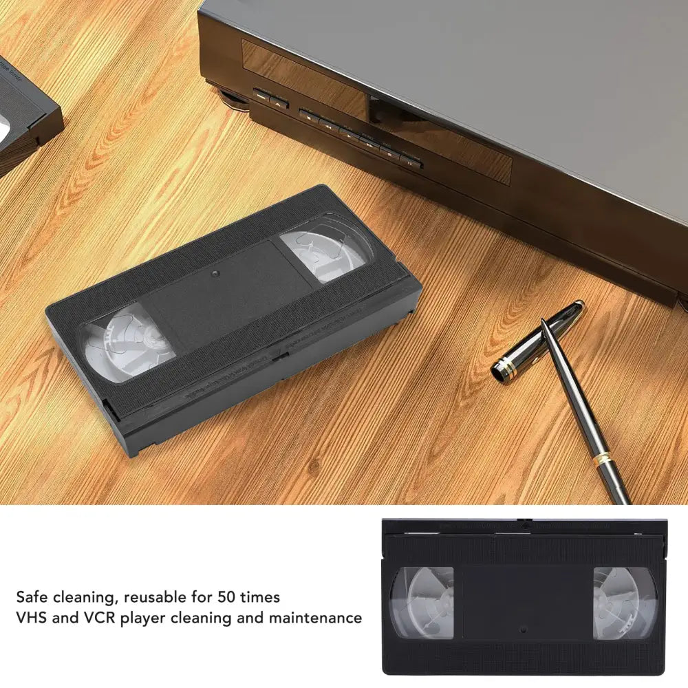 VCR VHS Head Cleaner Reusable Video Player Head Cleaning Tool Dry Technology No Fluid Required Video Head Dry Cleaner