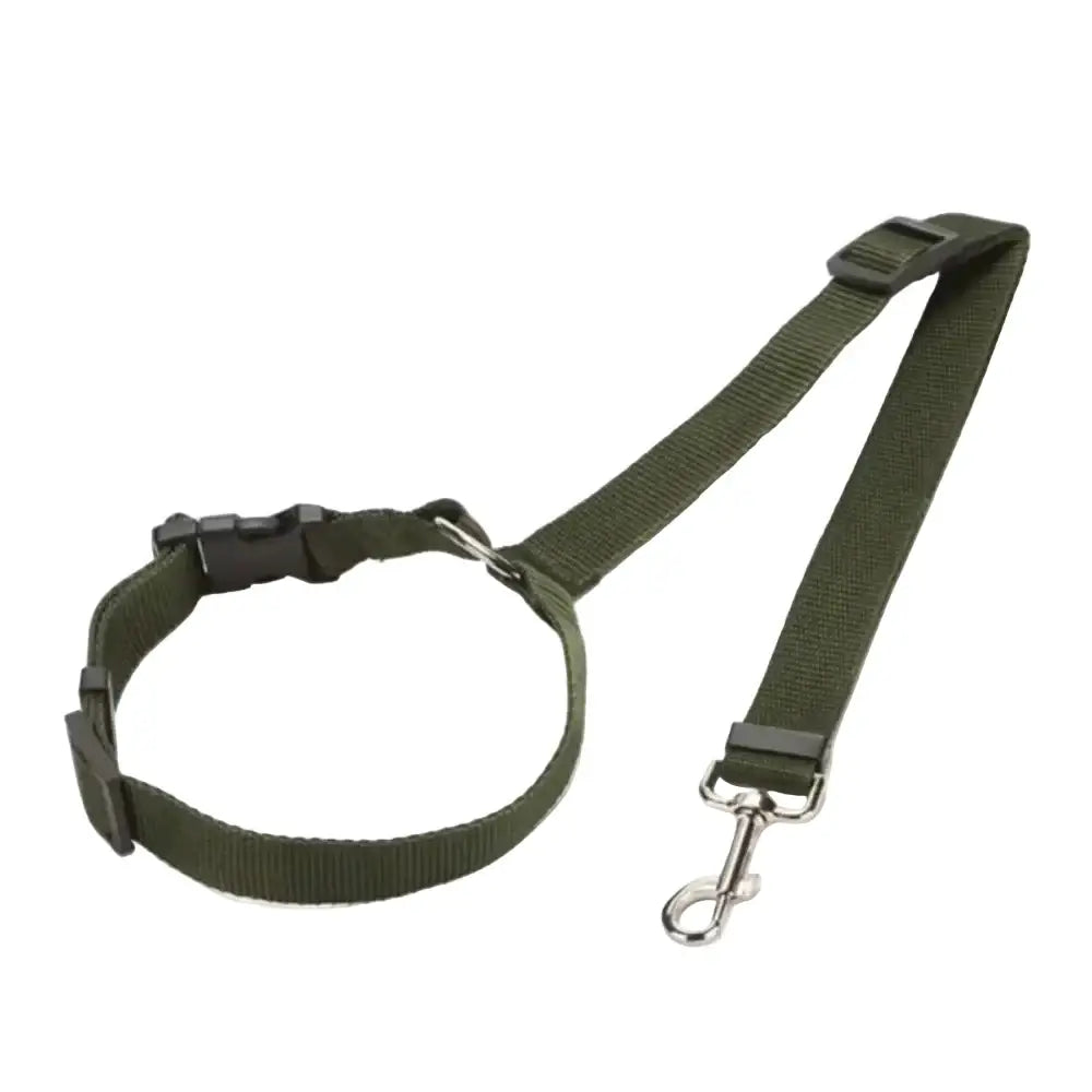 Vehcile Belt & Adjustable Nylon Leash for Dogs (7 colors available) - Red - SS