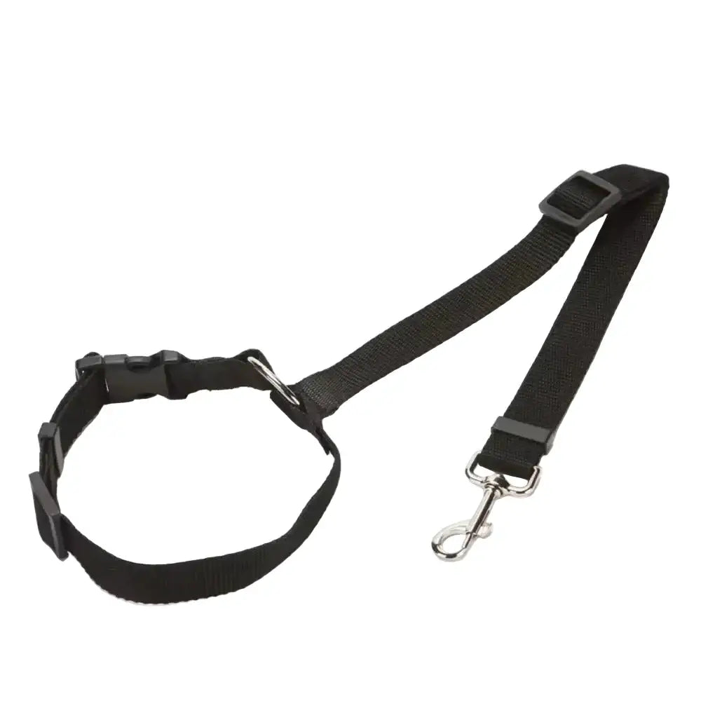 Vehcile Belt & Adjustable Nylon Leash for Dogs (7 colors available) - Black - SS