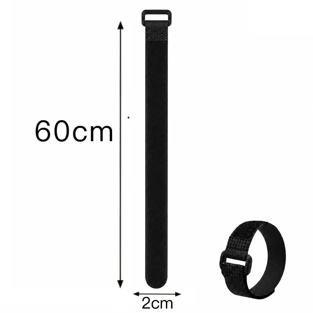 Velcros Straps Reusable Organizer Black Hook and Loop Fastener Nylon Cable Ties Adjustable Wire Wrapping Cable Cord