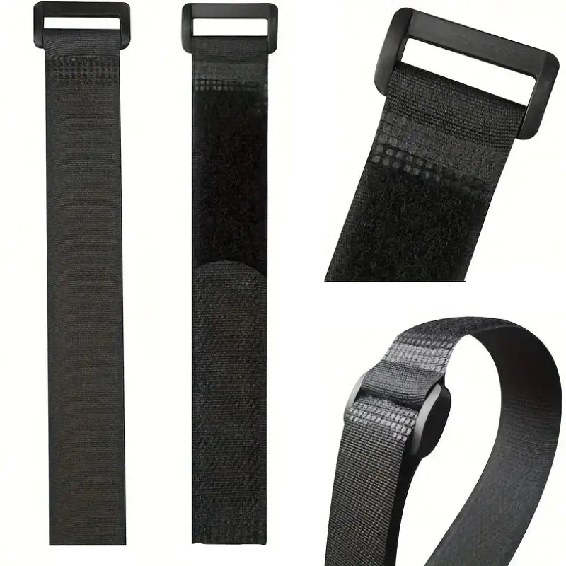 Velcros Straps Reusable Organizer Black Hook and Loop Fastener Nylon Cable Ties Adjustable Wire Wrapping Cable Cord