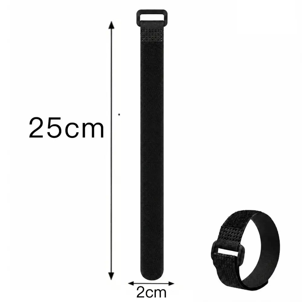 Velcros Straps Reusable Organizer Black Hook and Loop Fastener Nylon Cable Ties Adjustable Wire Wrapping Cable Cord