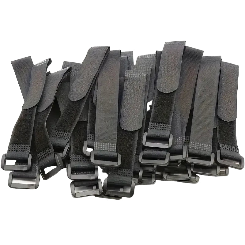 Velcros Straps Reusable Organizer Black Hook and Loop Fastener Nylon Cable Ties Adjustable Wire Wrapping Cable Cord