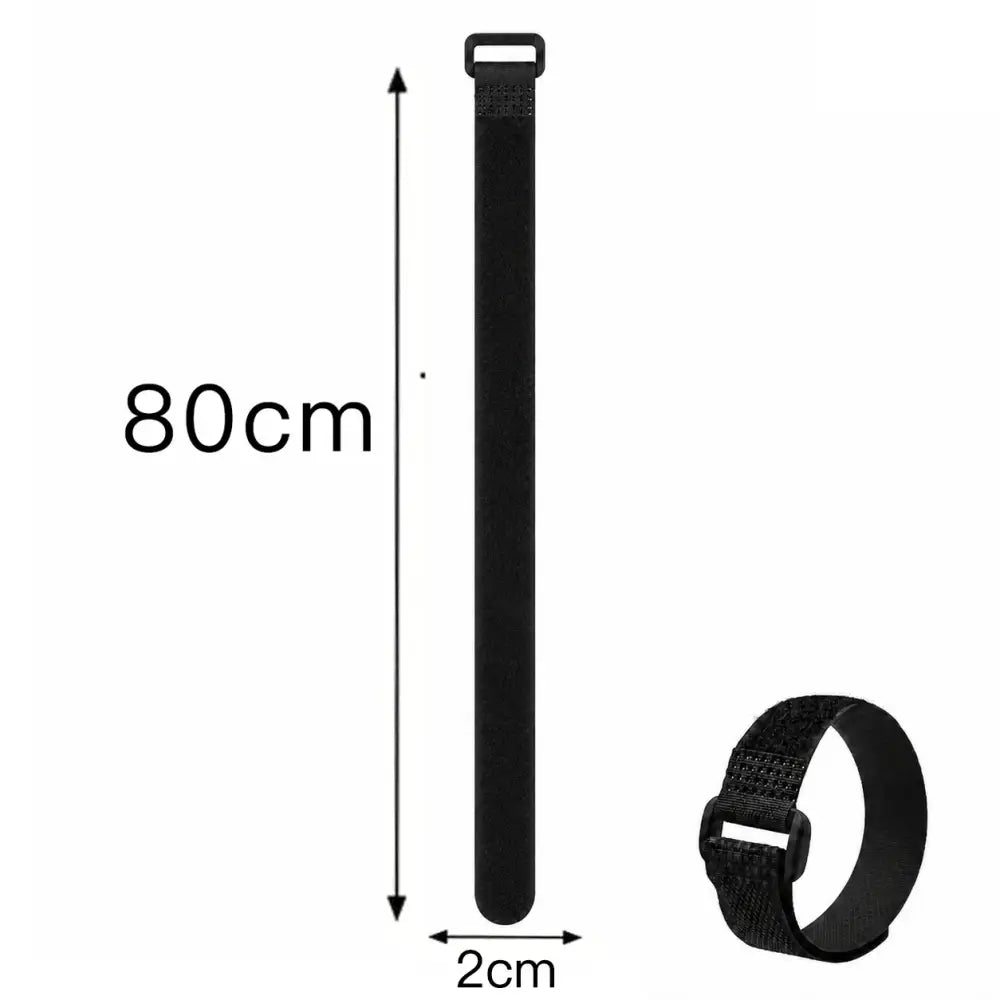 Velcros Straps Reusable Organizer Black Hook and Loop Fastener Nylon Cable Ties Adjustable Wire Wrapping Cable Cord
