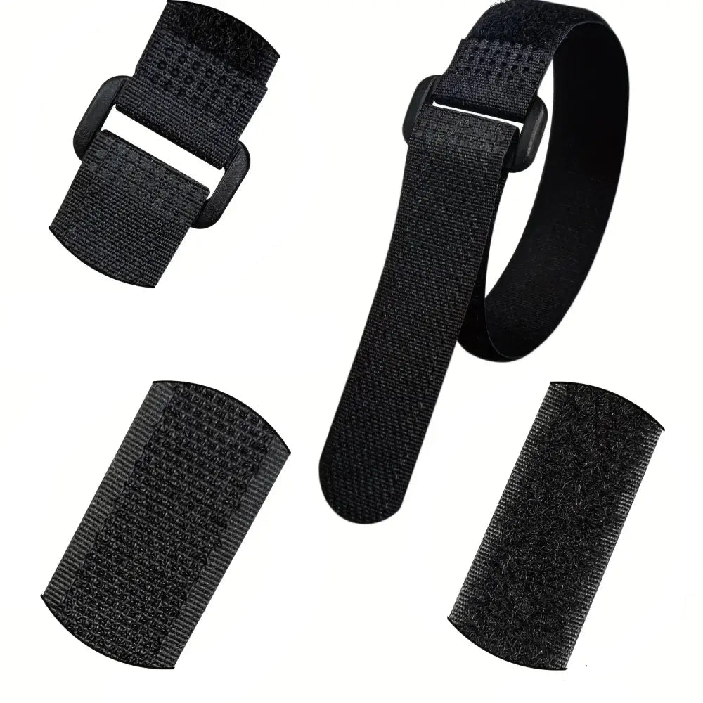 Velcros Straps Reusable Organizer Black Hook and Loop Fastener Nylon Cable Ties Adjustable Wire Wrapping Cable Cord
