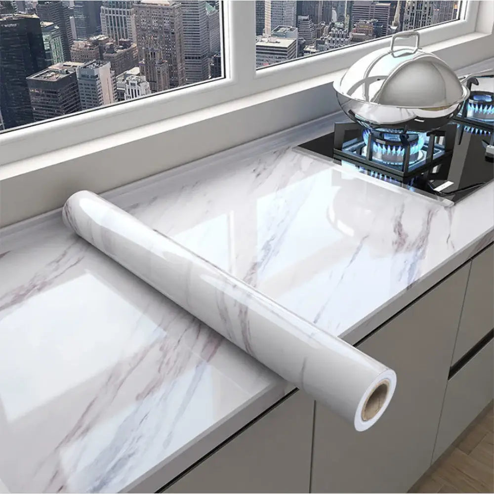 Vinyl Marble Wallpaper – Waterproof (8 designs available) - Design 5 / 40cm x 100cm - SS
