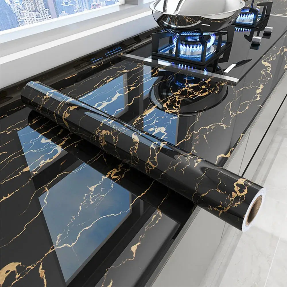 Vinyl Marble Wallpaper – Waterproof (8 designs available) - Design 6 / 40cm x 100cm - SS