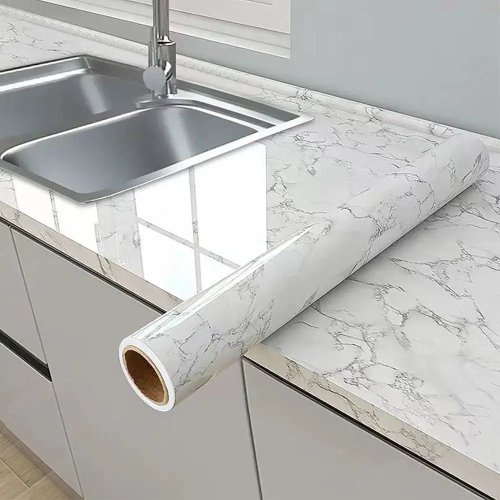 Vinyl Marble Wallpaper – Waterproof (8 designs available) - Design 7 / 40cm x 100cm - SS