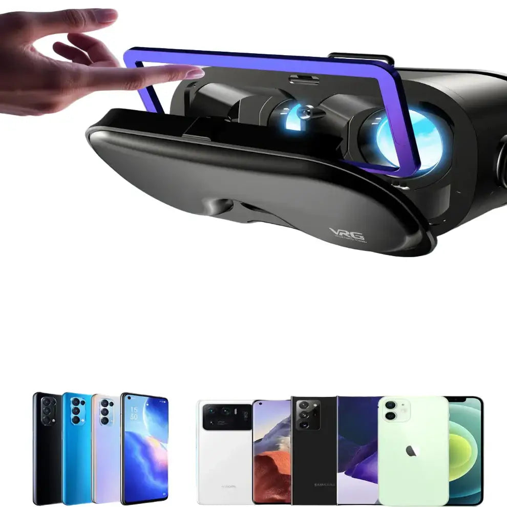 Virtual Reality Headset for 5–7’’ Smartphones - Black / VR Glass - 9eight5