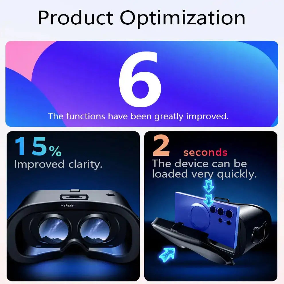 Virtual Reality Headset for 5–7’’ Smartphones - Black / VR Glass - 9eight5
