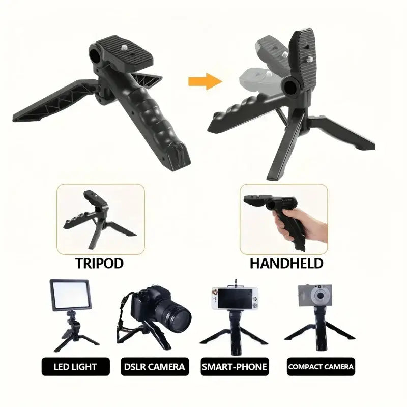 Vlogging Kit with Tripod Mic & LED Light for Smartphones (6 in 1) - 6-in-1 - Tripod - 9eight5