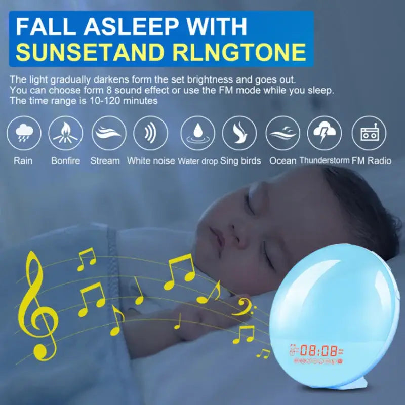 Wake-Up Light Alarm Clock – Sunrise/Sunset Simulation - HBC